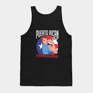Strong Puerto Rican Girl Unbreakable Tank Top